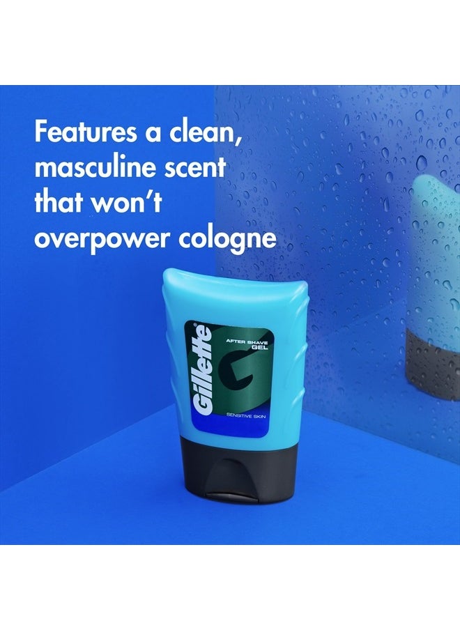 Pack Of 6 After Shave Gel For Men, Calms, Soothes And Refreshes Sensitive Skin, Light Fragrance, 2.5Oz X 6