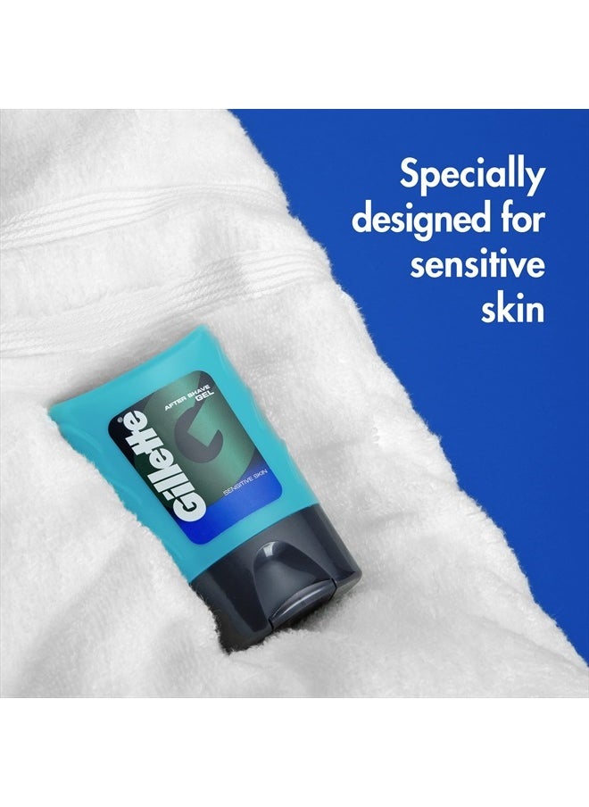 Pack Of 6 After Shave Gel For Men, Calms, Soothes And Refreshes Sensitive Skin, Light Fragrance, 2.5Oz X 6