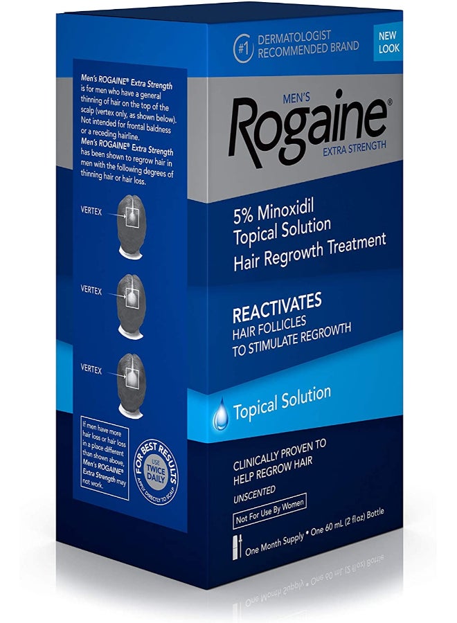 Men'S Extra Strength Hair Regrowth Treatment, Unscented 60 Ml Packaging May Vary