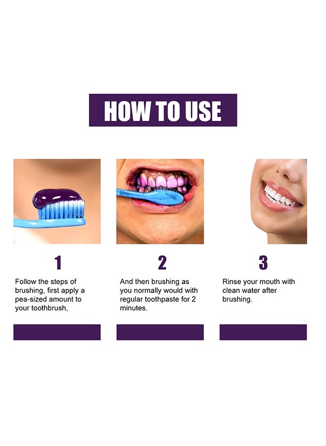 Purple Corrector 50ml, Toothpaste for Teeth Whitening, Yellow Teeth Cleaning, Colour Corrector and Effective Stains Removal, Oral Hygiene Care and Health