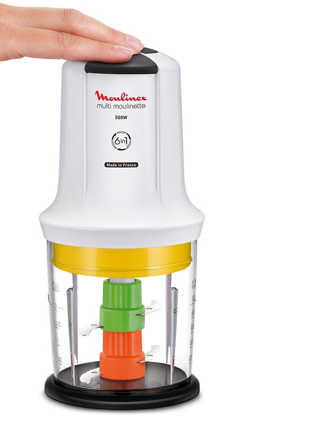 6-In-1 Multi Moulinette Chopper 500 ml 500 W AT723127 White / multicolor