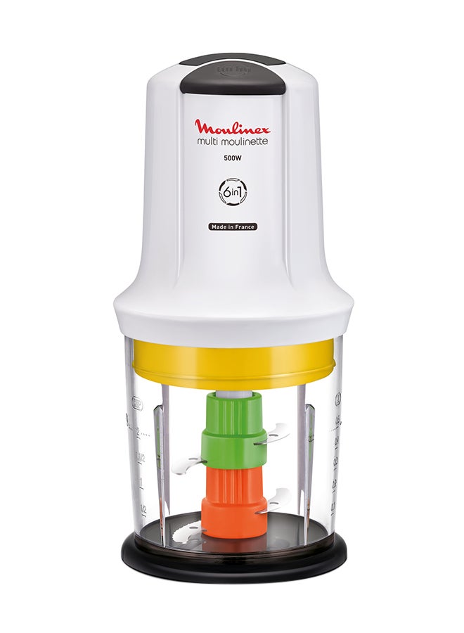 6-In-1 Multi Moulinette Chopper 500 ml 500 W AT723127 White / multicolor