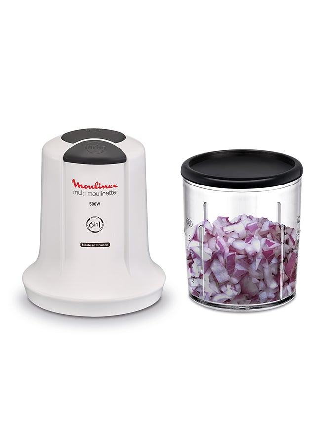 6-In-1 Multi Moulinette Chopper 500 ml 500 W AT723127 White / multicolor