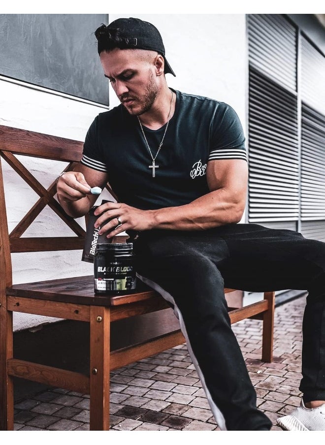 BioTechUSA Black Blood NOX+ | Pre-Workout Formula | with Caffeine, Creatine, Tyrosine | Sugar-Free | 340 g | Blueberry-Lime
