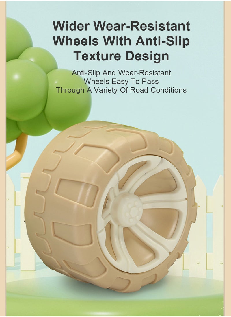 Balance Bike for Kids, 4-Wheel Ride on Excavator Car, Baby Car for 1-3 Years Boys and Girls, Indoor and Outdoor Sport Toy