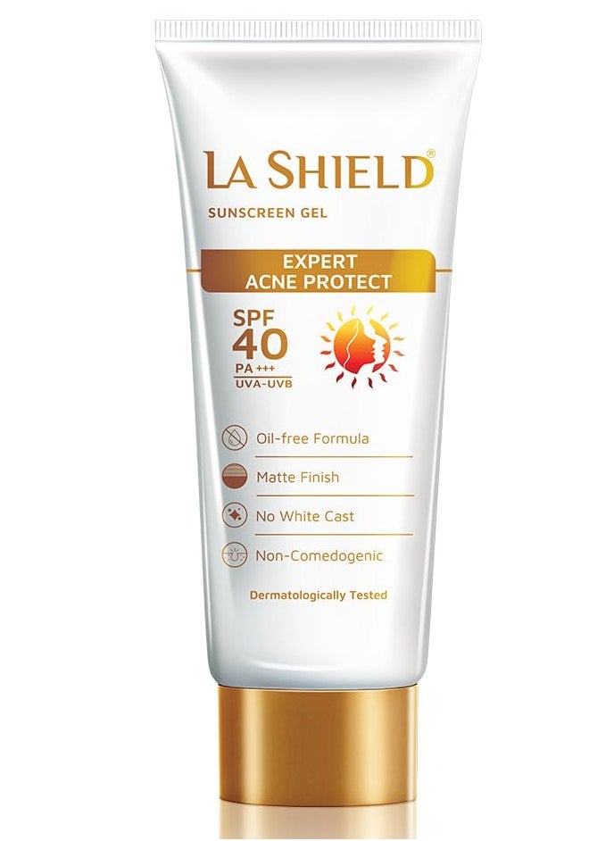 La Shield  Mineral Based Sunscreen Gel  Suitable For All Skin Types, 50 Grams