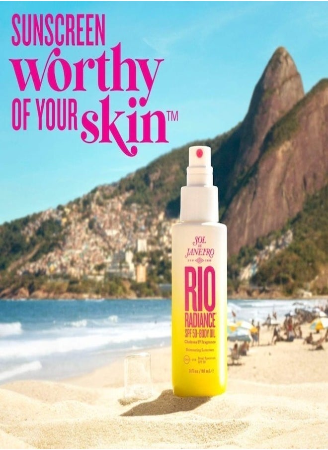 SOL DE JANEIRO Rio Radiance SPF 50 Duo - Ultimate Sun Protection and Glow-Boosting Skincare Set with Hydrating, Lightweight Formulas and Tropical Fragrance