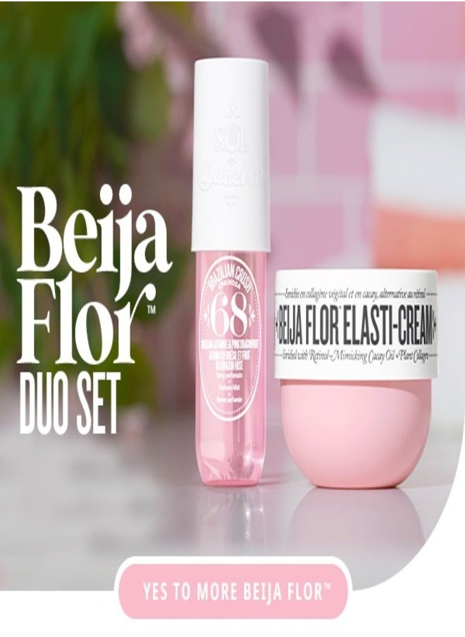 SOL DE JANEIRO Beija Flor Duo Set - Nourishing & Fragrance-Infused Body Care Collection (1 x 75ml Body Cream & 1 x 90ml Fragrance Mist)