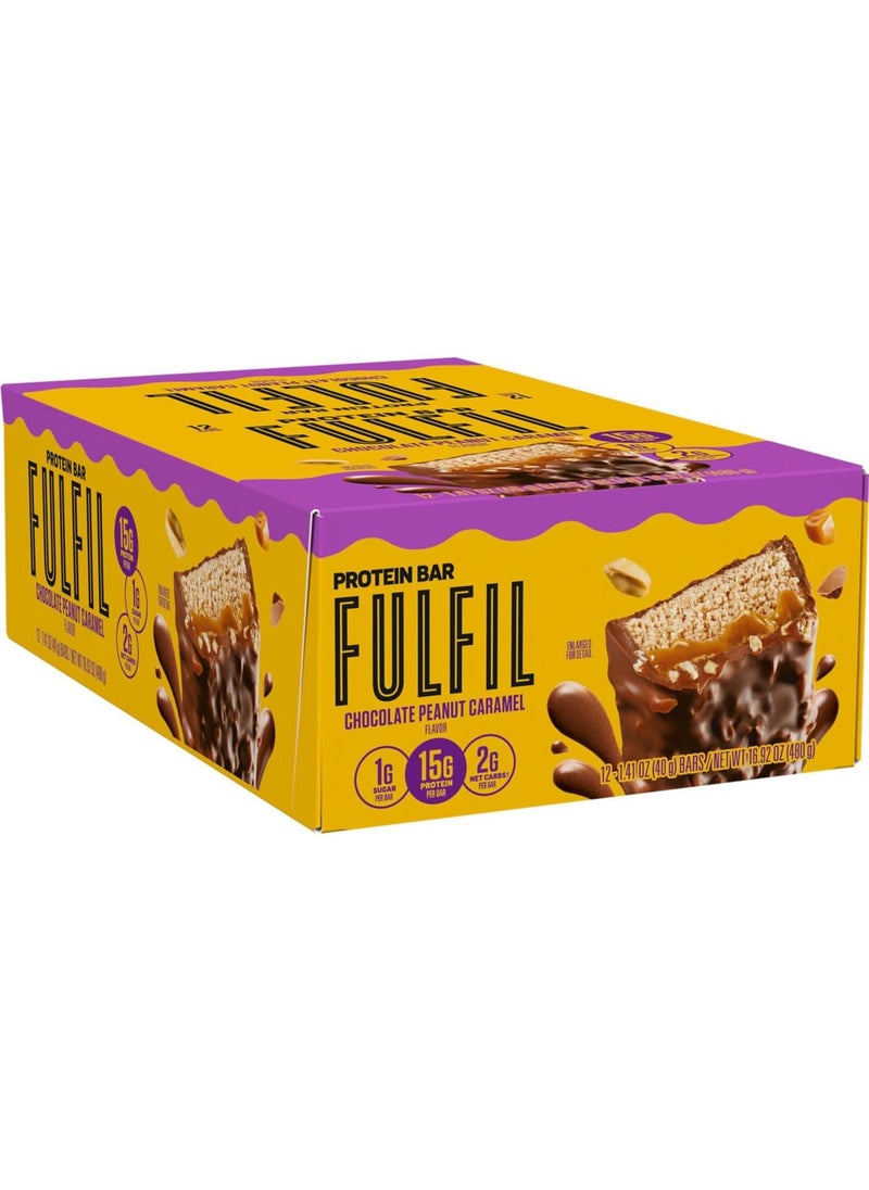 Protein Bar, Chocolate Peanut Caramel, 12 Bars each 1.41 oz (40g)