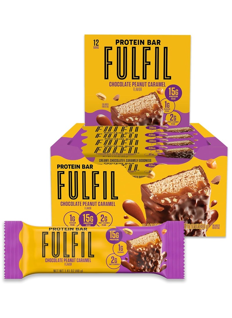 Protein Bar, Chocolate Peanut Caramel, 12 Bars each 1.41 oz (40g)