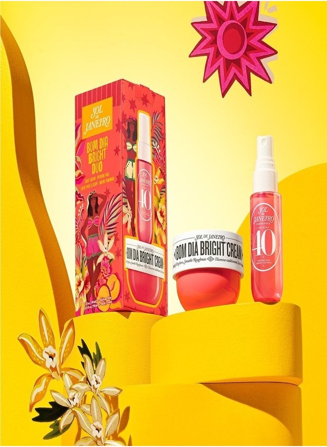 SOL DE JANEIRO Bom Dia Bright Set Duo - Skin-Care Set for Radiance, Hydration, and Brightening with Exfoliation and Moisturization for a Glowing Complexion