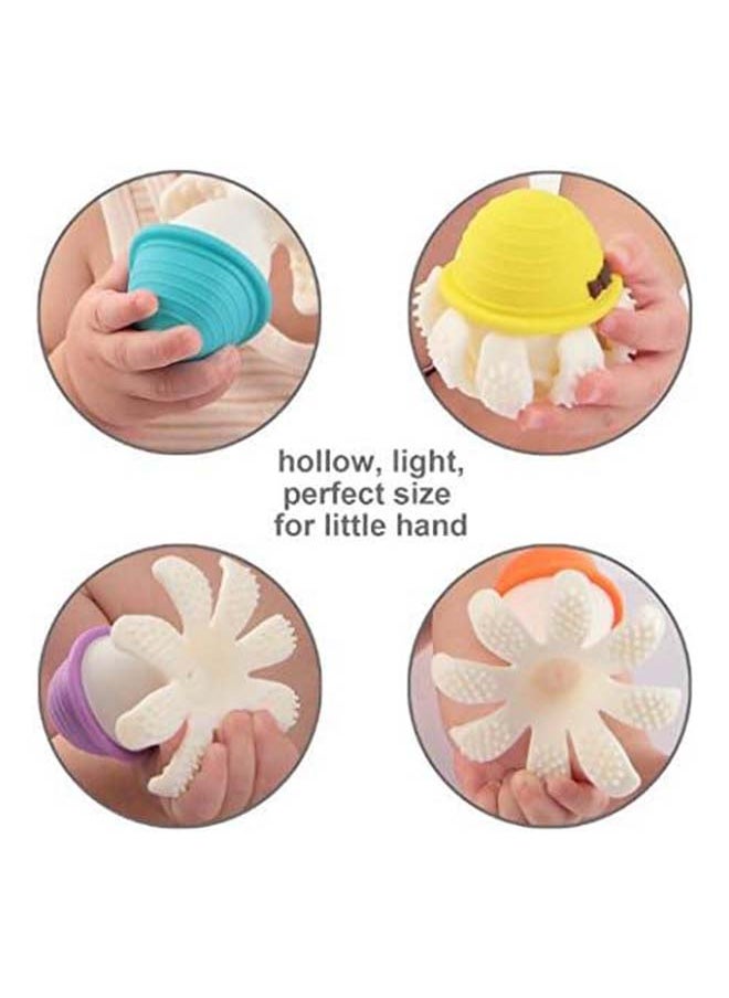 Octopus Teether Toy | Multi-Textured Silicone Teething Aid | Freezer-Friendly | Whistle Sound | Safe for 3-6 Months | Product Dimensions: 9.2 x 9.2 x 9.2 cm
