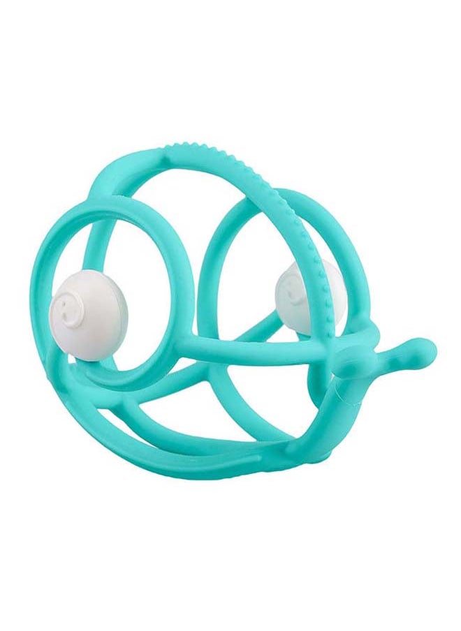 Snail  Baby Teething Rattle - Teal