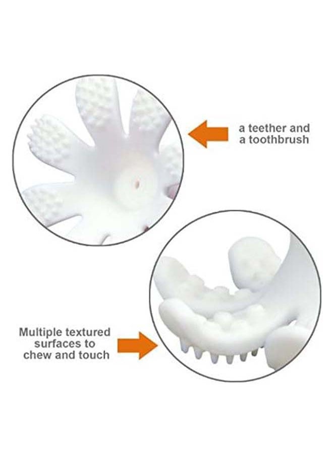 Octopus Teether Toy | Multi-Textured Silicone Teething Aid | Freezer-Friendly | Whistle Sound | Safe for 3-6 Months | Product Dimensions: 9.2 x 9.2 x 9.2 cm