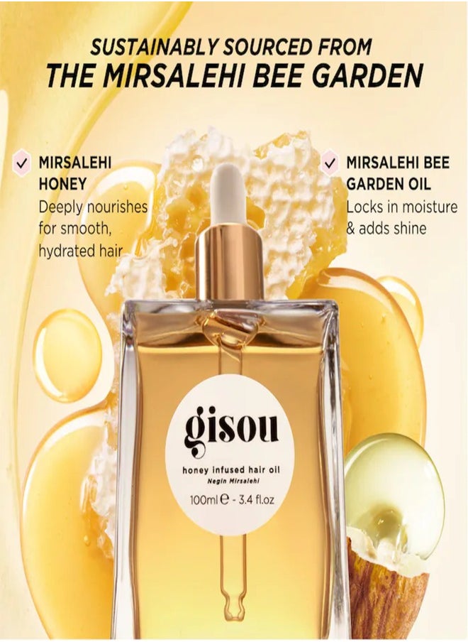 Gisou Honey Infused Hair Oil 50ml - Nourishing, Frizz Control & Shine