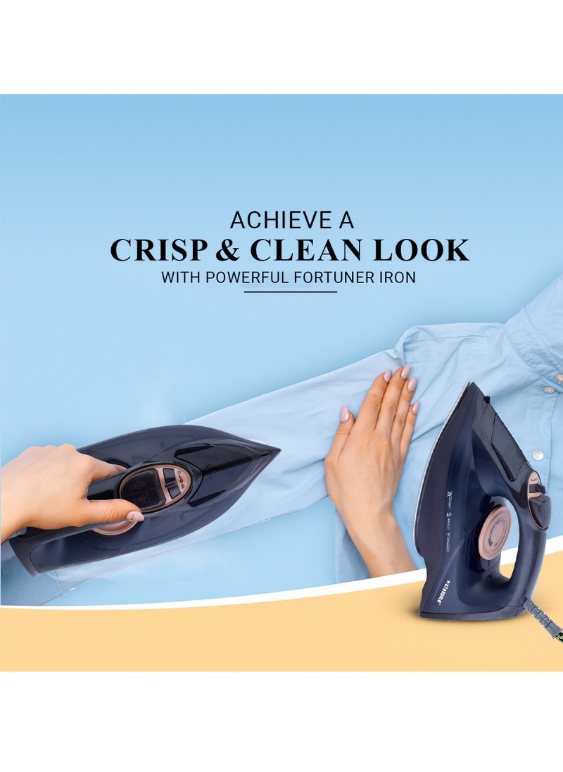 Dry and Wet Steam Iron With Adjustable Temperature Control Ceramic Soleplate Steam Iron