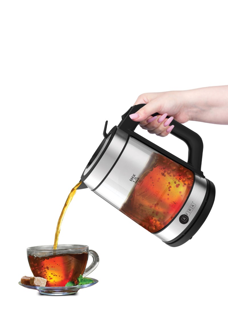 Electric Kettle | 1.7L | 2200W | 360° Cordless | Overheat Protection | Auto Shut-Off | Detachable Base | 2-Year Warranty 1.7 L 2200 W AF-171850KTGS Silver