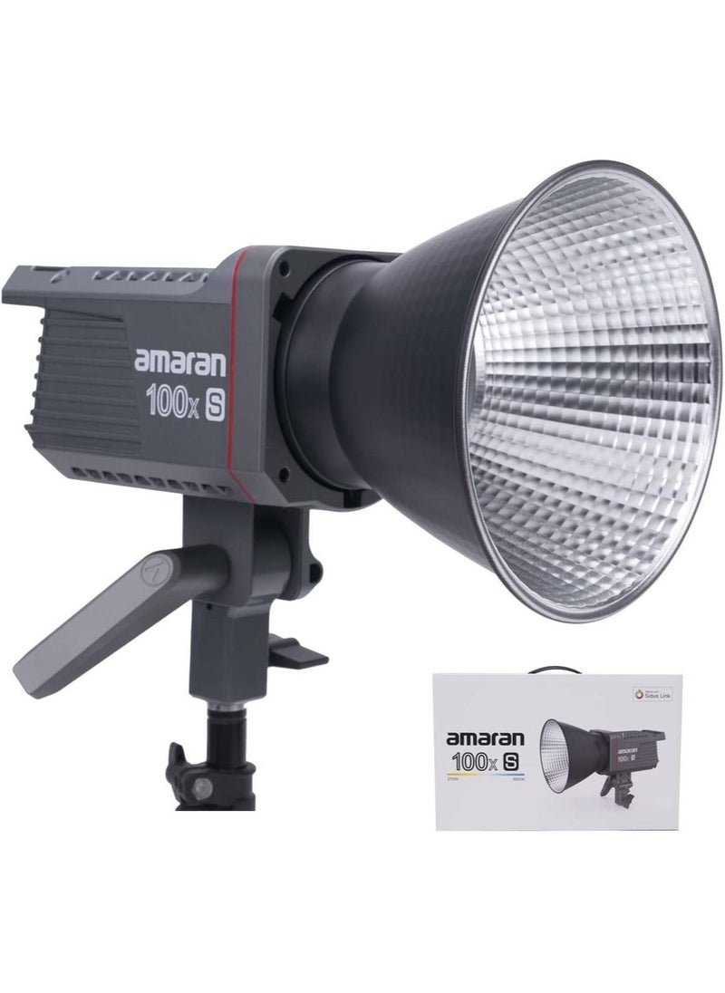 Amaran 100x S Bi-Color 100W LED Video Light – 2700–6500K COB Studio Light for Vlogging & Video Production with Bowens Mount & App Control