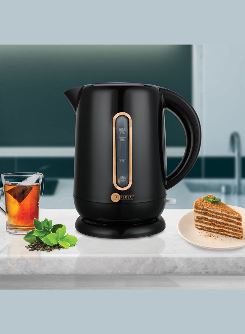 Electric Kettle | 1.7L | 2200W | Strix Control | Boil-Dry & Overheat Protection | Transparent Water Level Indicator | 2-Year Warranty 1.7 L 2200 W AF-201850KTBL Black