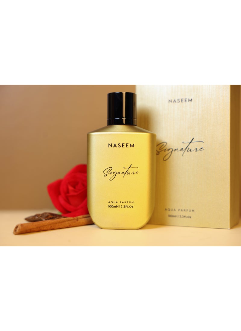Perfumes Signature Gold | 100ml Alcohol-Free Eau De Parfum | Cinnamon, Rosemary, Musk for Men & Women | Luxurious & Long-Lasting Fragrance
