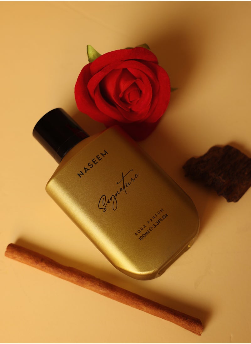 Perfumes Signature Gold | 100ml Alcohol-Free Eau De Parfum | Cinnamon, Rosemary, Musk for Men & Women | Luxurious & Long-Lasting Fragrance