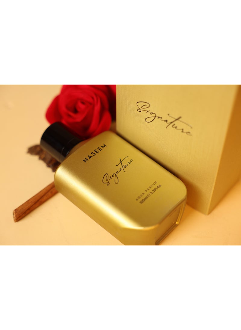 Perfumes Signature Gold | 100ml Alcohol-Free Eau De Parfum | Cinnamon, Rosemary, Musk for Men & Women | Luxurious & Long-Lasting Fragrance