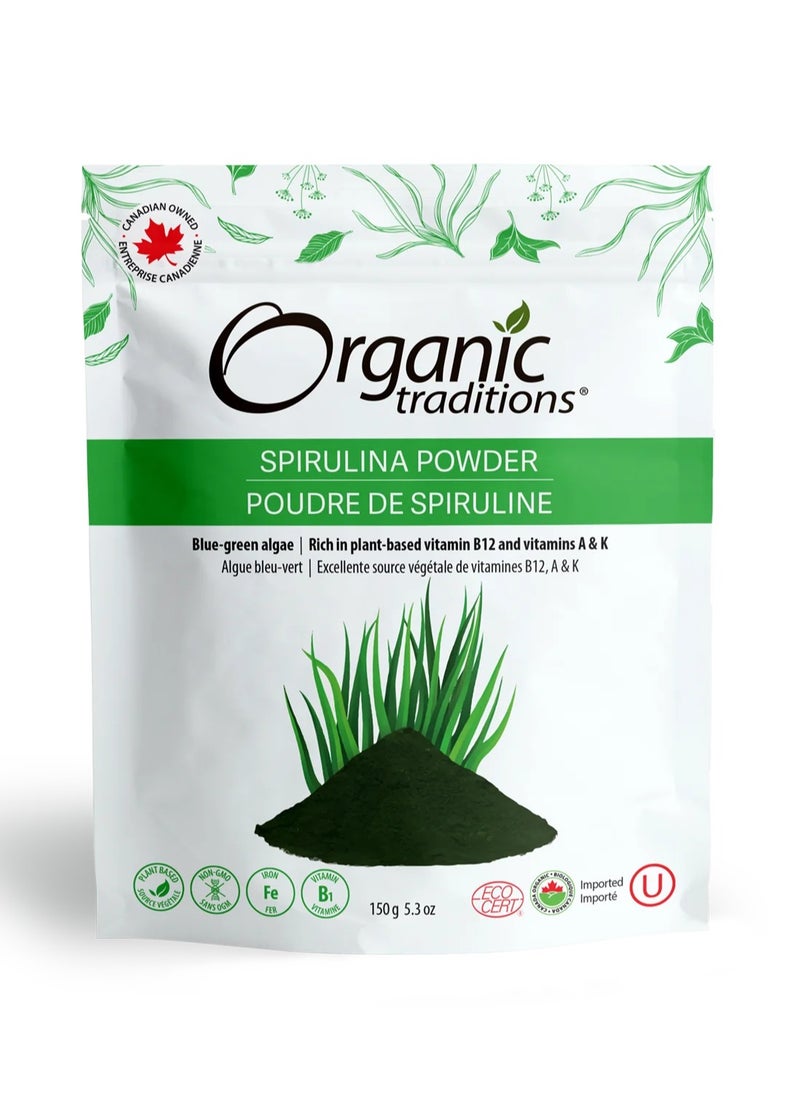Spirulina Powder Excellent Source Of B12, Vitamin A And Iron Premium Superfoods Dietary Supplement 150G