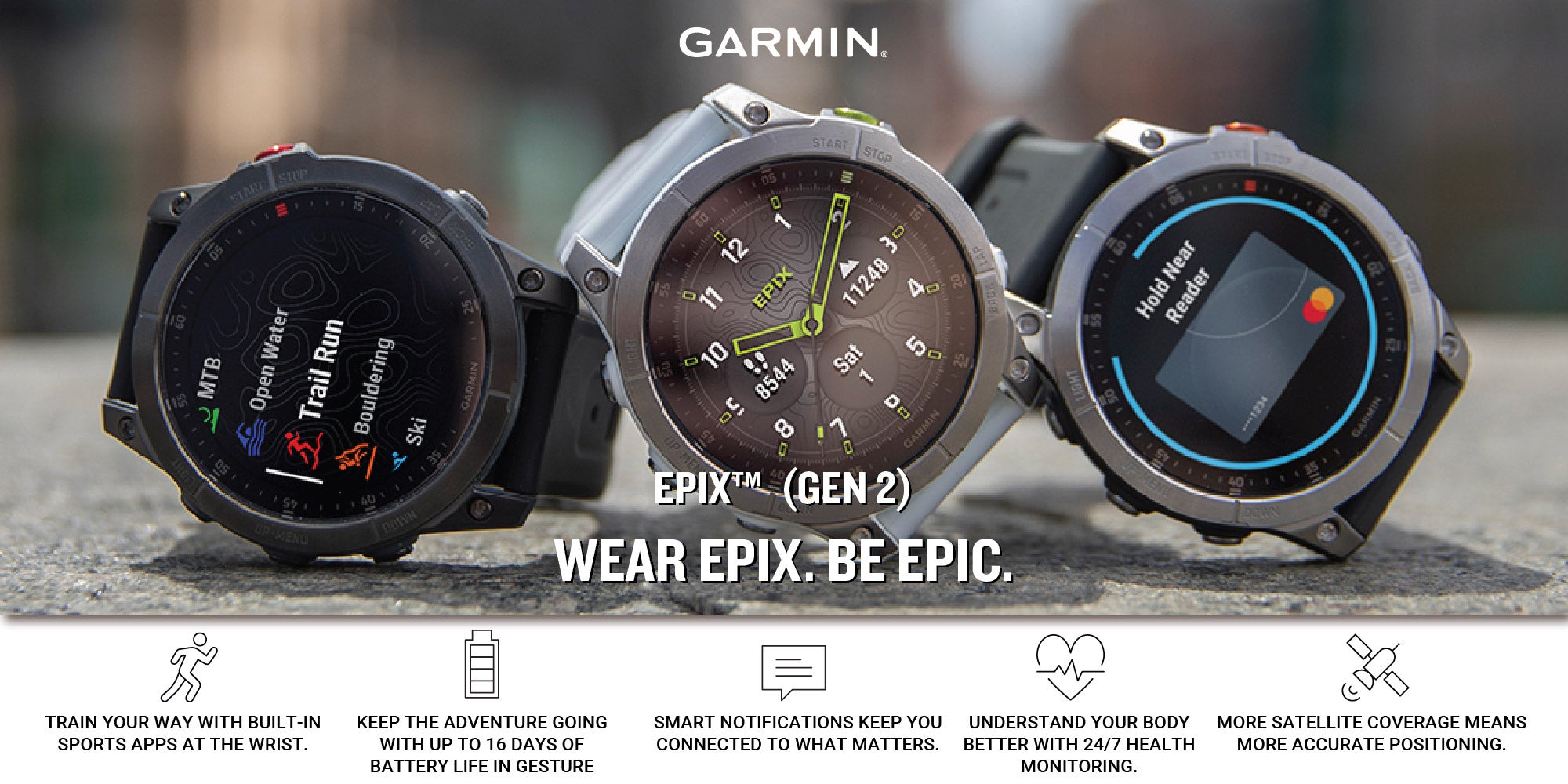 Epix Gen 2 - 47MM - Up To 16 Days  Battery Life  - 1.3