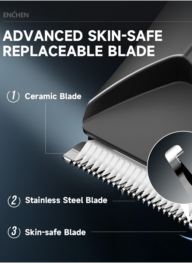 Rechargeable Men's Body Hair Trimmer - Wet/Dry Ball Trimmer with Ceramic Blade, Rechargeable Body Groomer for Men with Standing Recharge Dock, Cordless Groin Hair Trimmer for Men