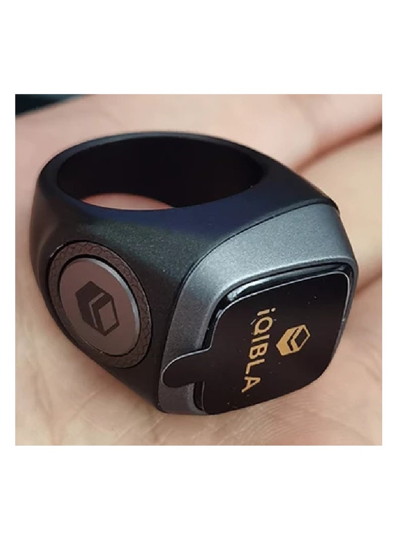 Smart Tasbih Plastic Zikr Lite Ring Black Grey 18MM