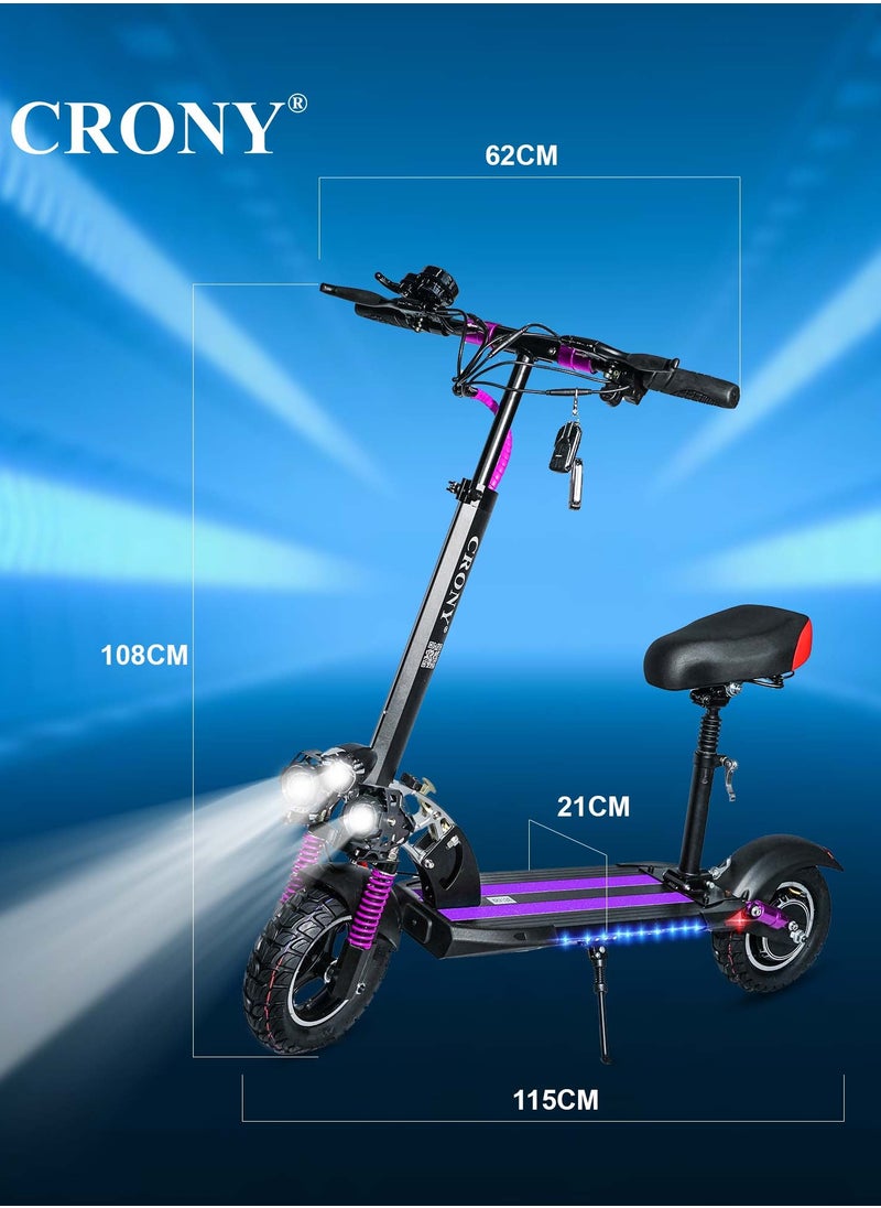 V10  Pro Fast Speed Electric Scooter 1200W Motor 36V Battery Triple Led Headlamps,10