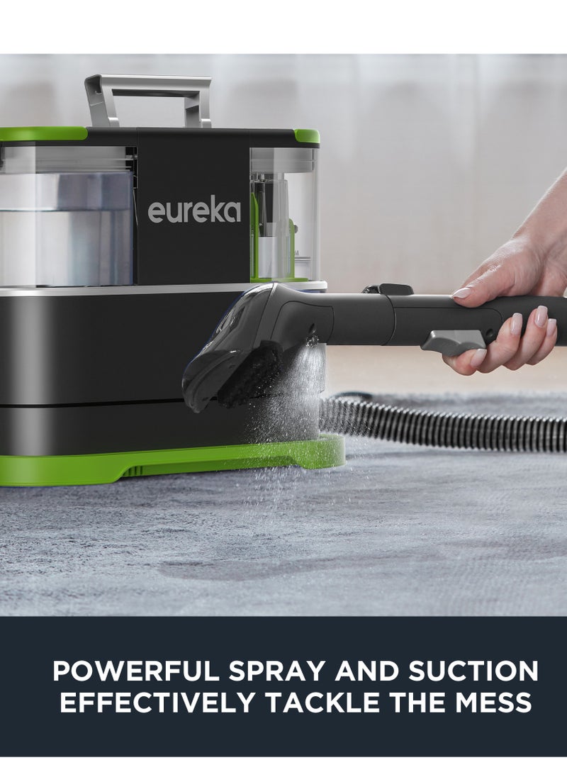 EUREKA Spot & Stain Carpet Cleaner, Portable Lightweight Multi Surfaces Vacuum Cleaner for Sofa, Car Seats, with Two Water Tank