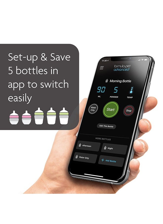 Formula Pro Advanced WiFi Formula Dispenser - Automatically Mix a Warm Formula Bottle From Your Phone Instantly – Easily Make Bottle With Automatic Powder Blending Machine, Black