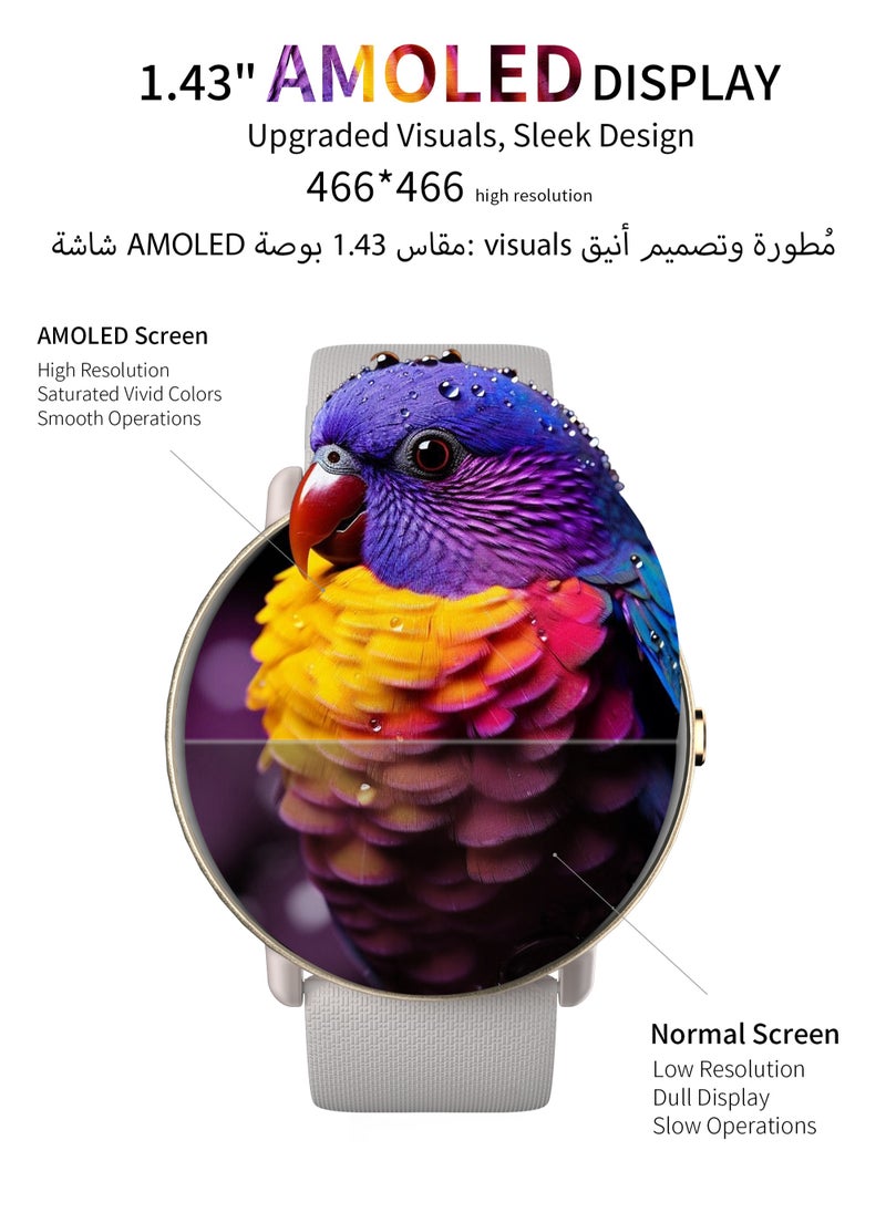 Korean Brand Smart Watch Y6，Business Smartwatch, Waterproof Fitness Watch, Bluetooth Calling, Compatible with Android and iOS, Smart Watch for men, AMOLED Display, Heart Rate Monitoring, Silver
