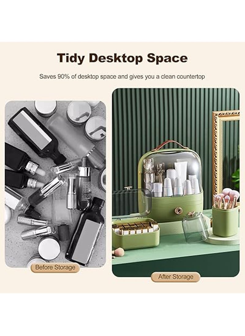 5 in 1 makeup organizer Box,skincare organizers ​with drawer，Waterproof, dustproof, make up organizers and storage drawers，Suitable for bathroom countertop, bedroom dresser