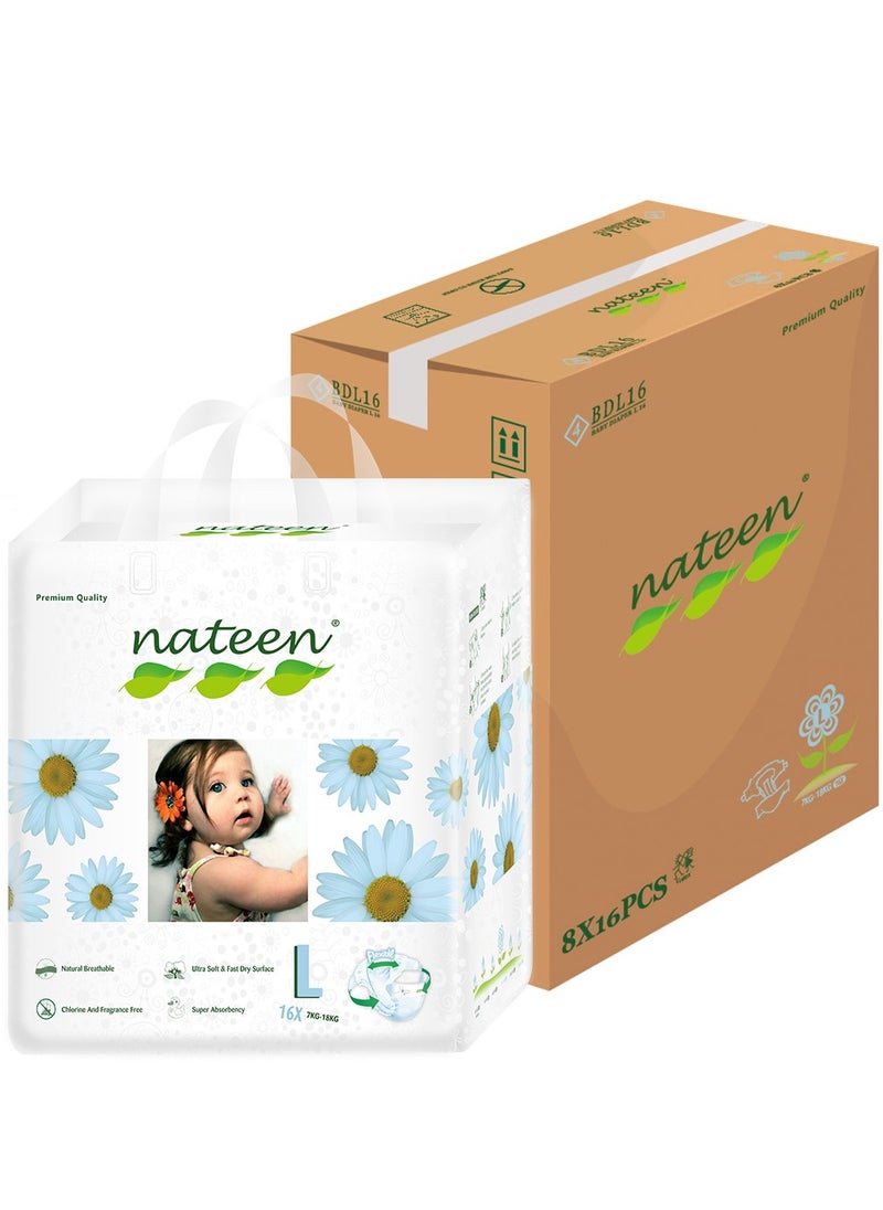 Premium Care Baby Diapers, Size 4 (7-18kg), 128 Count Diapers, Large, Super Absorbent,Breathable Baby Diapers