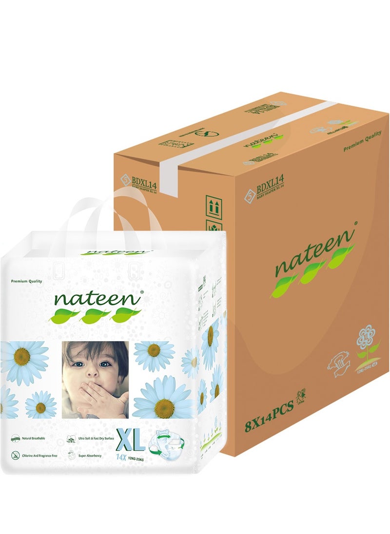 Premium Care Baby Diapers,Size 5 (12-25kg),X-Large,112 Count Diapers,Super Absorbent,Double Lock Leak Barriers Baby Diapers.
