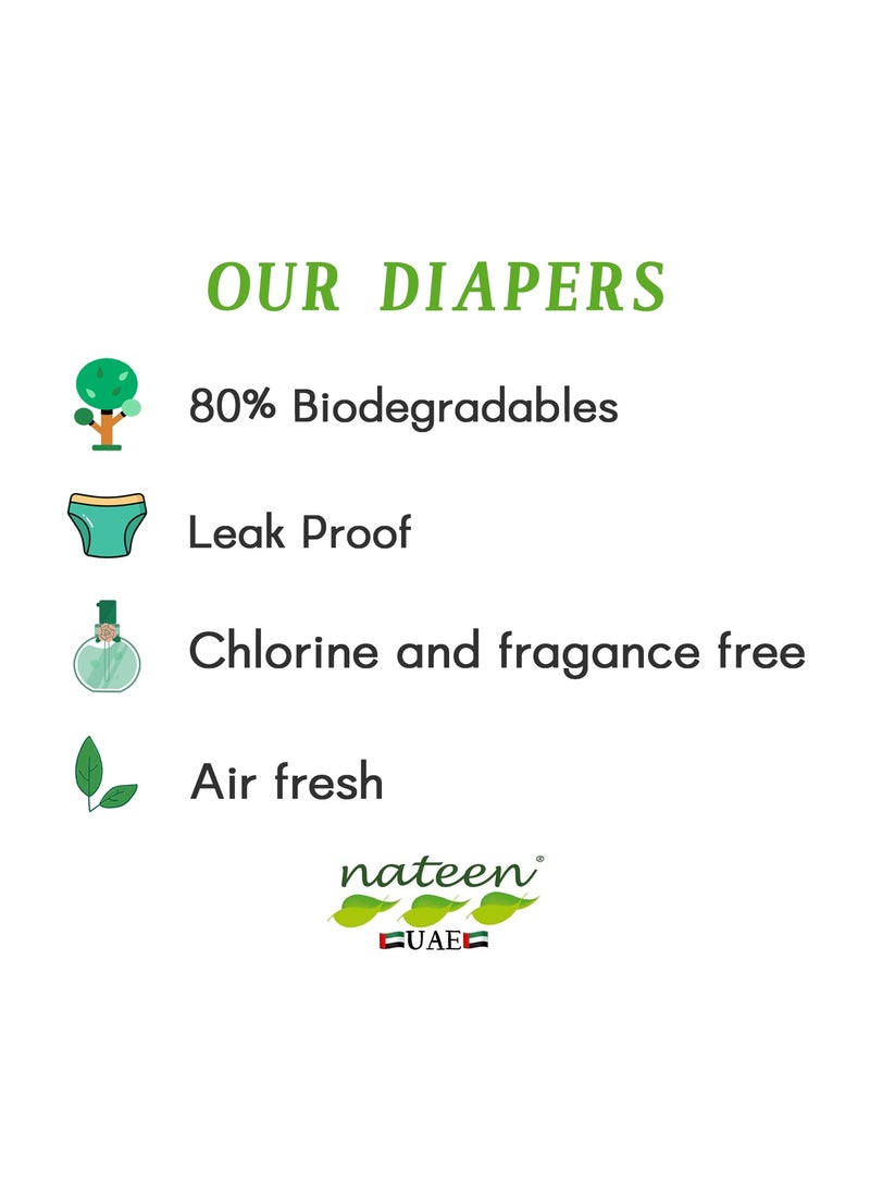 Nateen Soft Line Baby Pants Diapers ,Size 4 (9-14kg),Large Baby Pull Ups,160 Count Diaper Pants,Super Soft and Breathable Baby Diapers Pants.