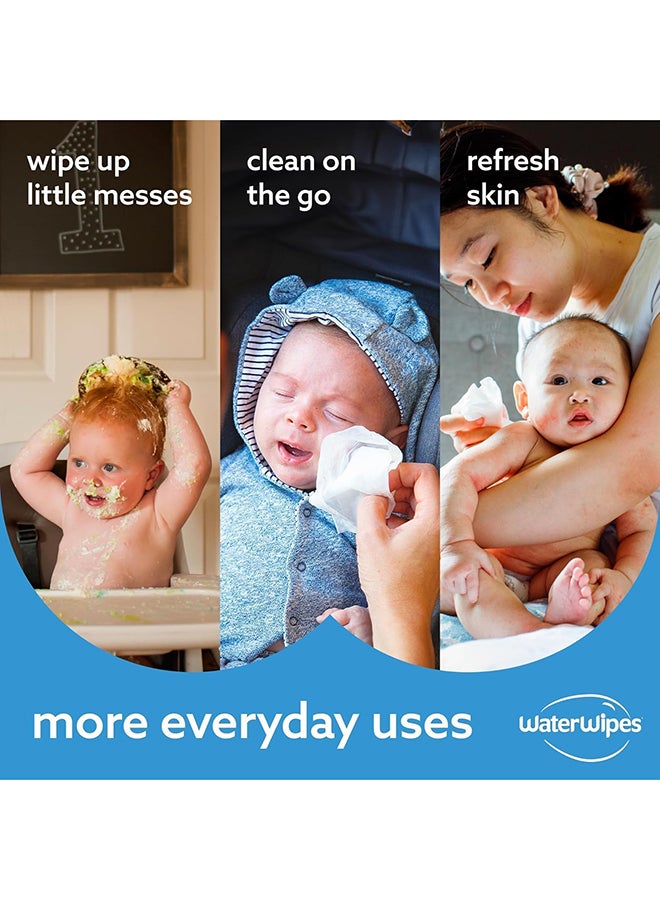 WaterWipes Purest Baby Wipes Sensitive Skin 5 x 60s (300 wipes) Pack Of 5