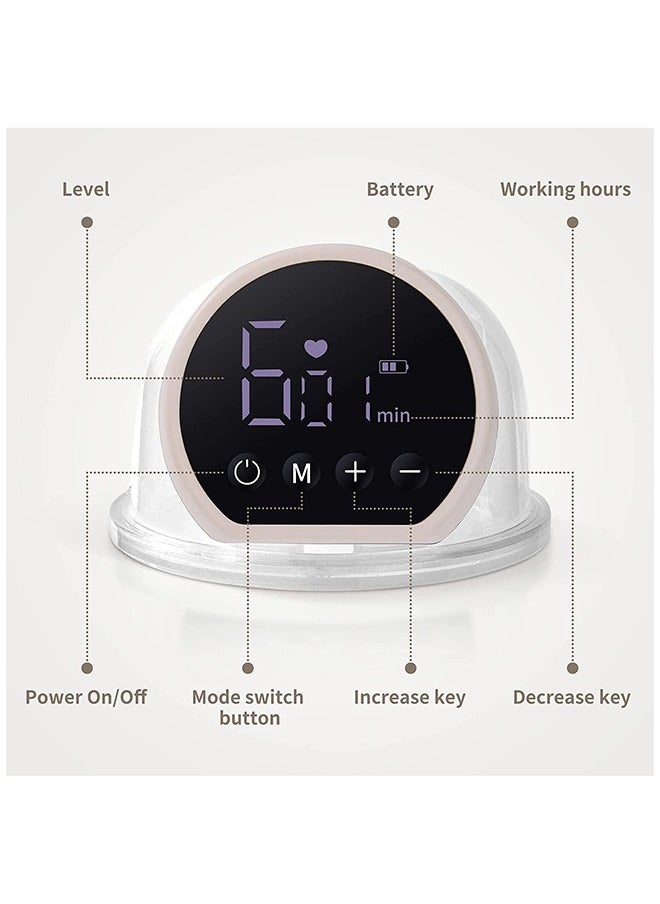 Rechargeable Portable Wearable Electric Breast Pump With Low Noise And Hands-Free With 3 Modes, 9 Levels, Memory Function, Massage Mode