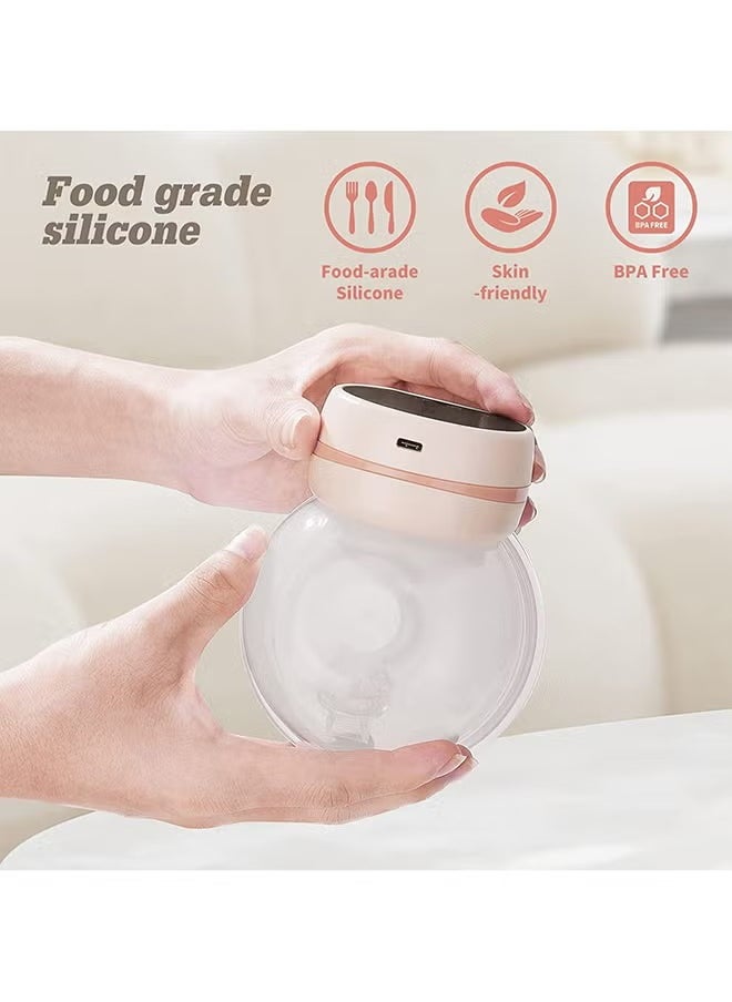 Rechargeable Portable Wearable Electric Breast Pump With Low Noise And Hands-Free With 3 Modes, 9 Levels, Memory Function, Massage Mode