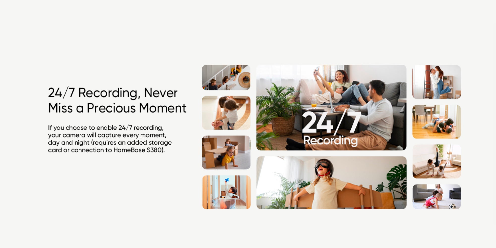 Security Indoor Cam C220, 2K Resolution Security Camera with 360° PTZ, Plug-in Security Indoor Camera with 2.4G Wi-Fi, Human/Motion AI, Night Vision, AI Tracking, HomeBase S380 Compatible