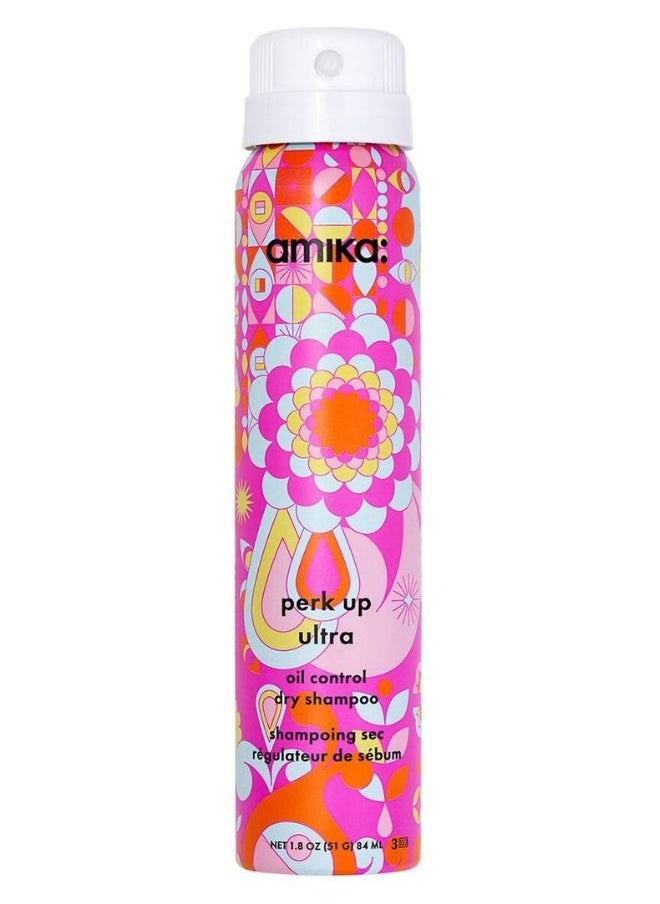 Amika Perk Up Ultra Oil Control Dry Shampoo 84ml – Talc-Free, Refreshing, and Oil-Absorbing Dry Shampoo with Long-Lasting Oil Control and Volume Boost for All Hair Types, Vegan & Cruelty-Free