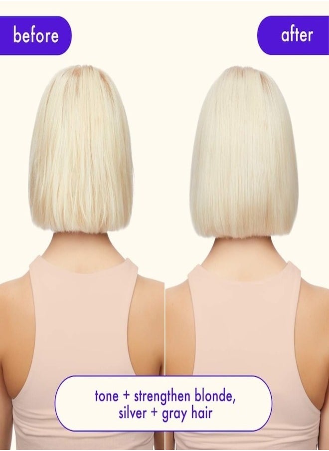 Amika Bust Your Brass Toning Repair Mask 250ml – Ultra-Violet, Deep Conditioning Hair Mask with Bond Cure Technology to Neutralize Brassiness and Repair Damage for Blonde, Silver, and Gray Hair – Restores Cool Tones, Strength, and Shine, Vegan & Cruelty-Free