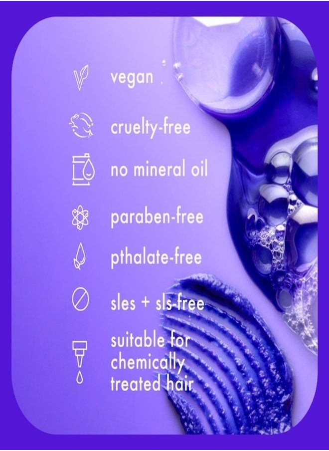 Amika Bust Your Brass Toning Repair Mask 250ml – Ultra-Violet, Deep Conditioning Hair Mask with Bond Cure Technology to Neutralize Brassiness and Repair Damage for Blonde, Silver, and Gray Hair – Restores Cool Tones, Strength, and Shine, Vegan & Cruelty-Free