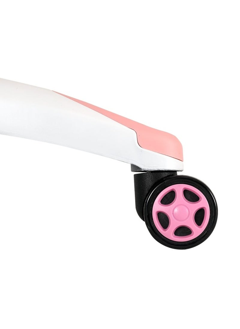 Meetion Cute Pink Racing E-Sport Gaming Chair CHR16 Racing seat 2d swivel armrest Neck support headrest tilted back 180 degrees (Pink/White)