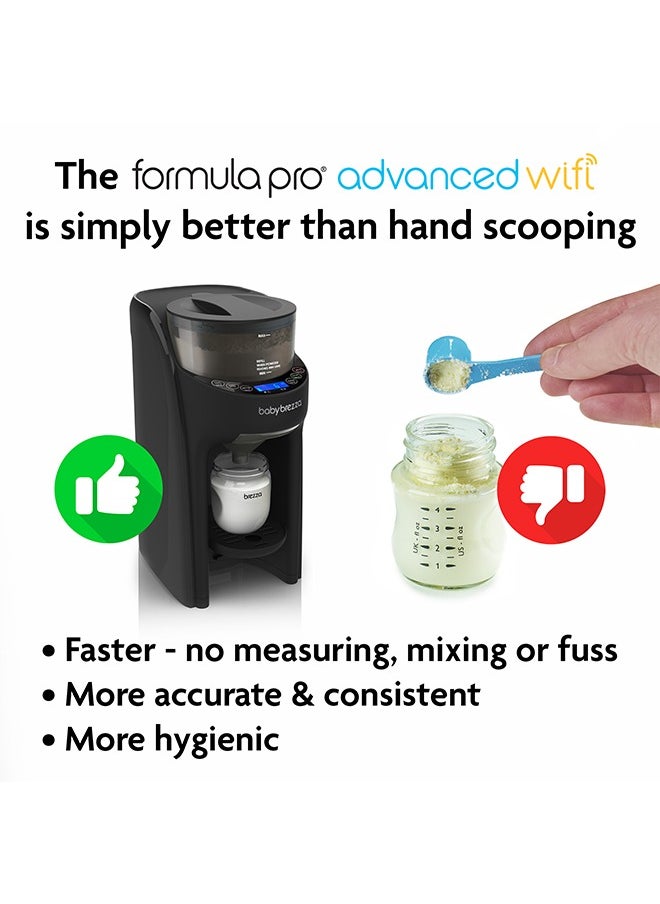 Formula Pro Advanced WiFi Formula Dispenser - Automatically Mix a Warm Formula Bottle From Your Phone Instantly – Easily Make Bottle With Automatic Powder Blending Machine, Black