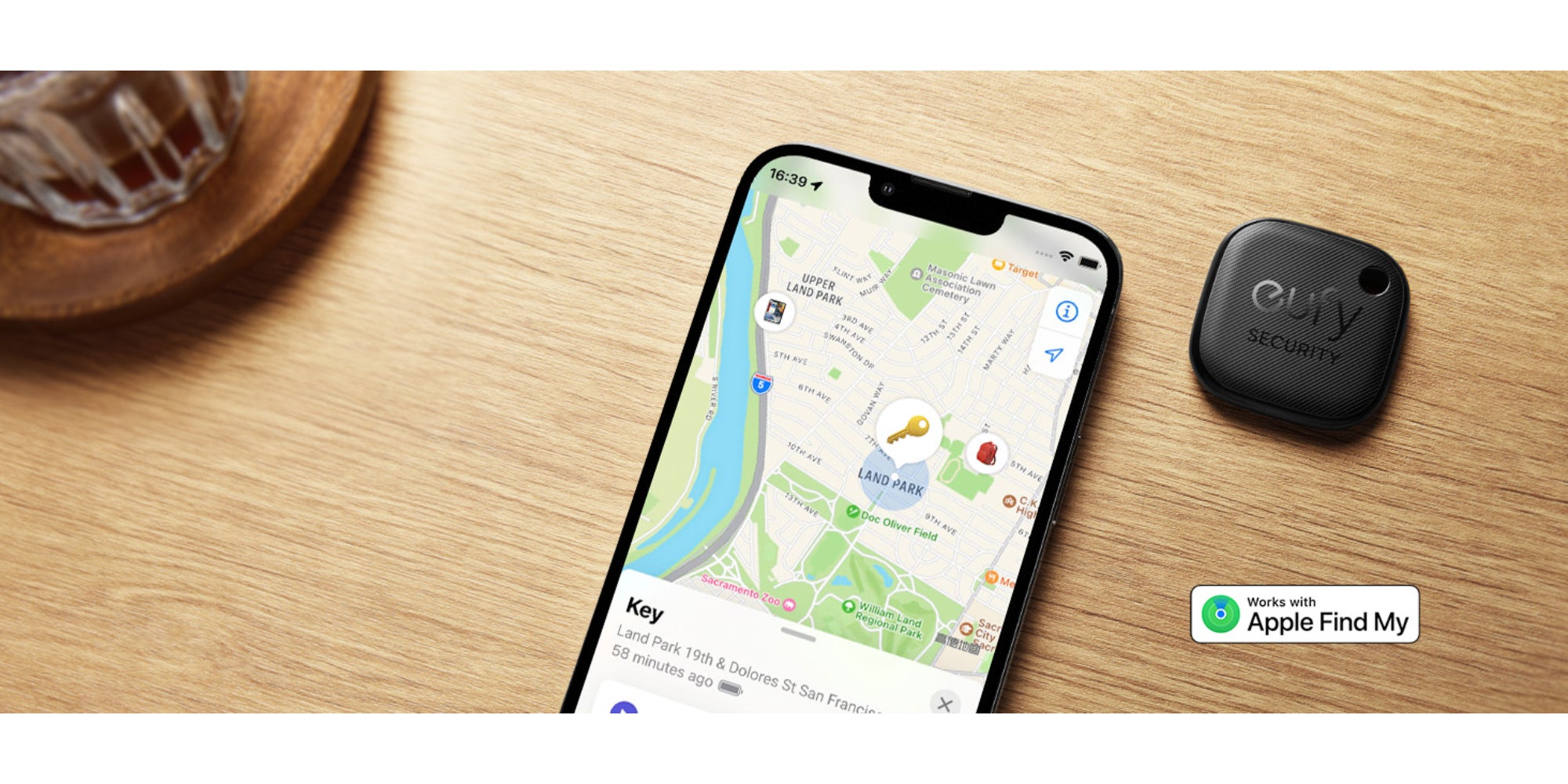 eufy Security SmartTrack Link (Black, 1-Pack), Android not Supported, Works with Apple Find My (iOS only), Key Finder, Bluetooth Tracker for Earbuds and Luggage, Phone Finder, Water Resistant
