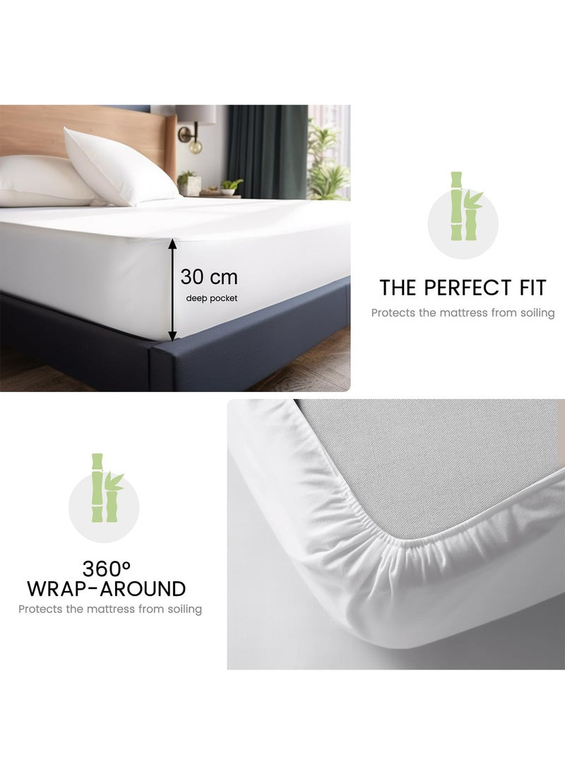 4 Piece Sheet & Pillowcase Sets Bed Sheets Full Bedding Set (1 Flat Sheet 1 Fitted Sheet 2 Pillow Cases )Silky Satin White