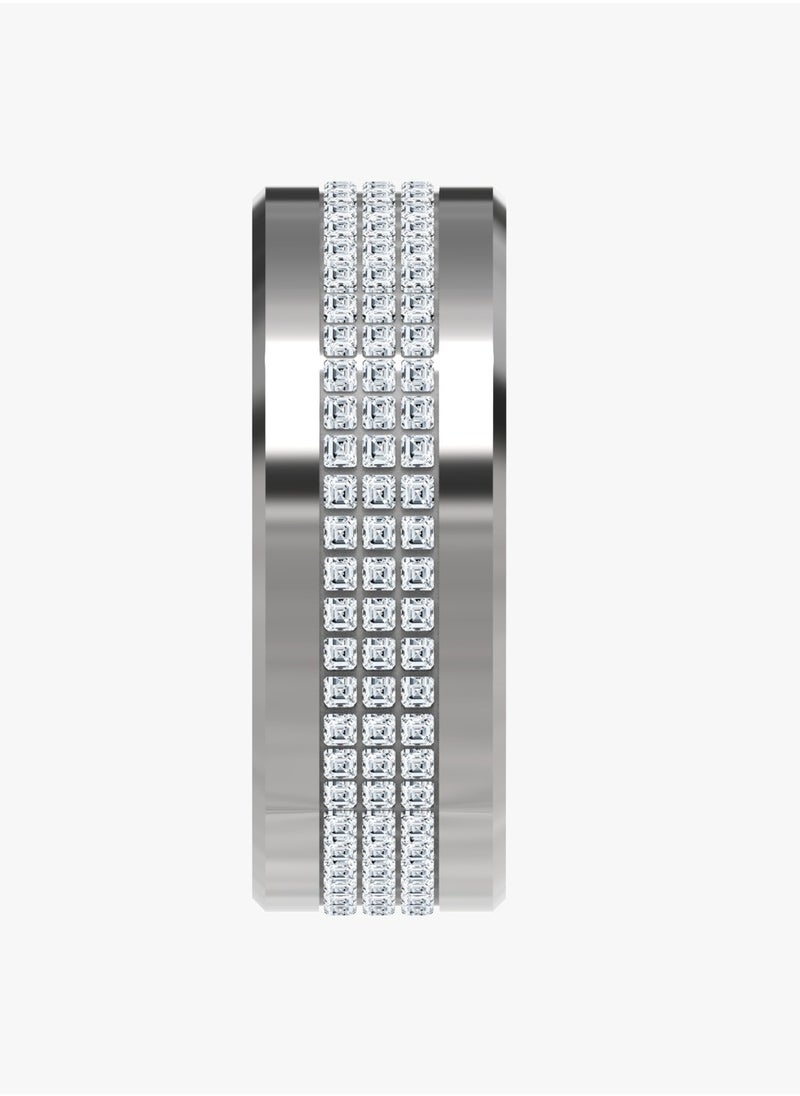 Jewels Smart Ring Health Tracker M Size 8 18.2mm / Works with App  / Heart Rate & Sleep Monitor/ Sports Mode/Calorie/Distance/Pedometer/Daily Fitness /Menstrual Cycle/SpO2/Body Temperature - Silver